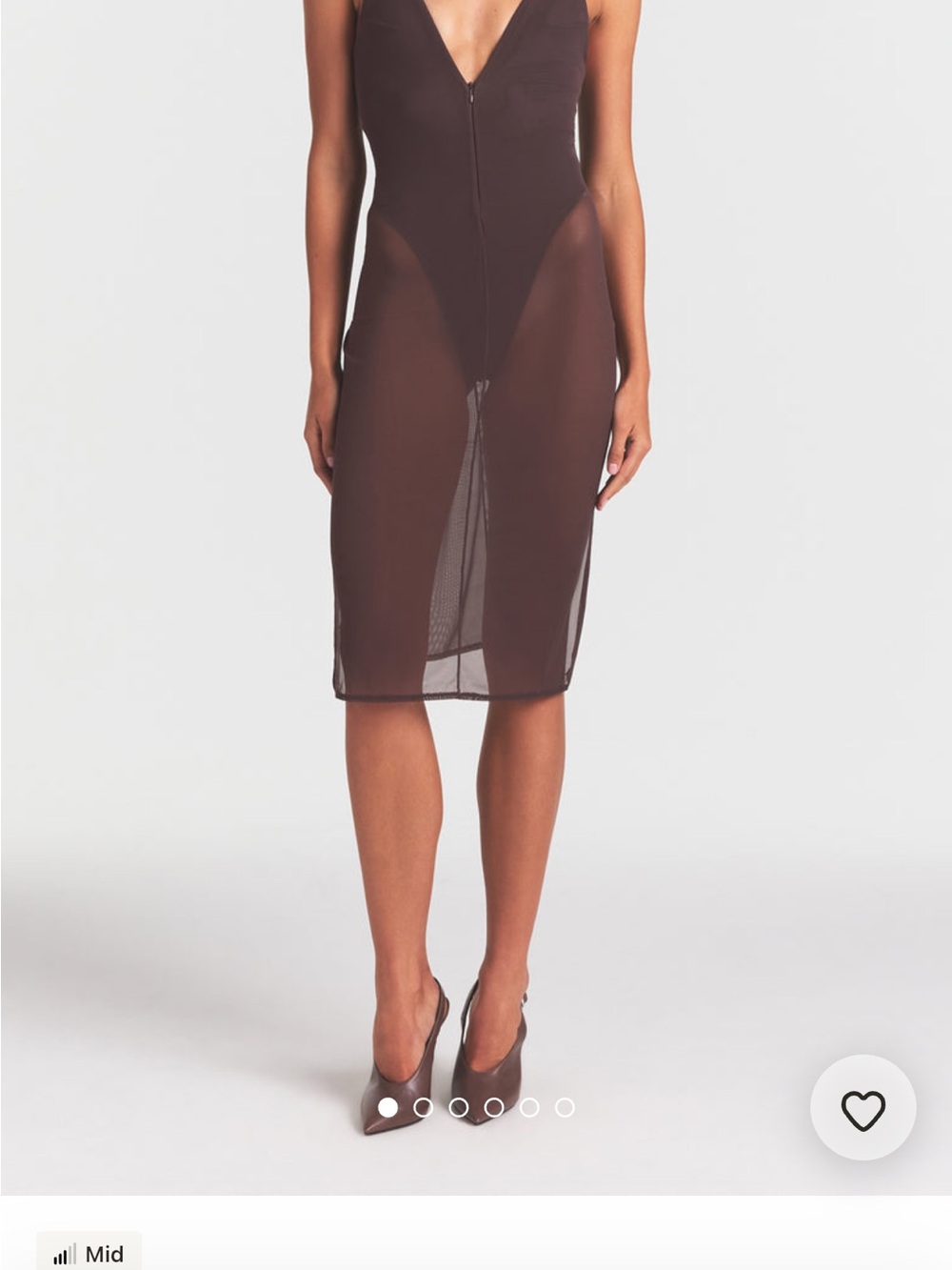 Skims mesh midi dress